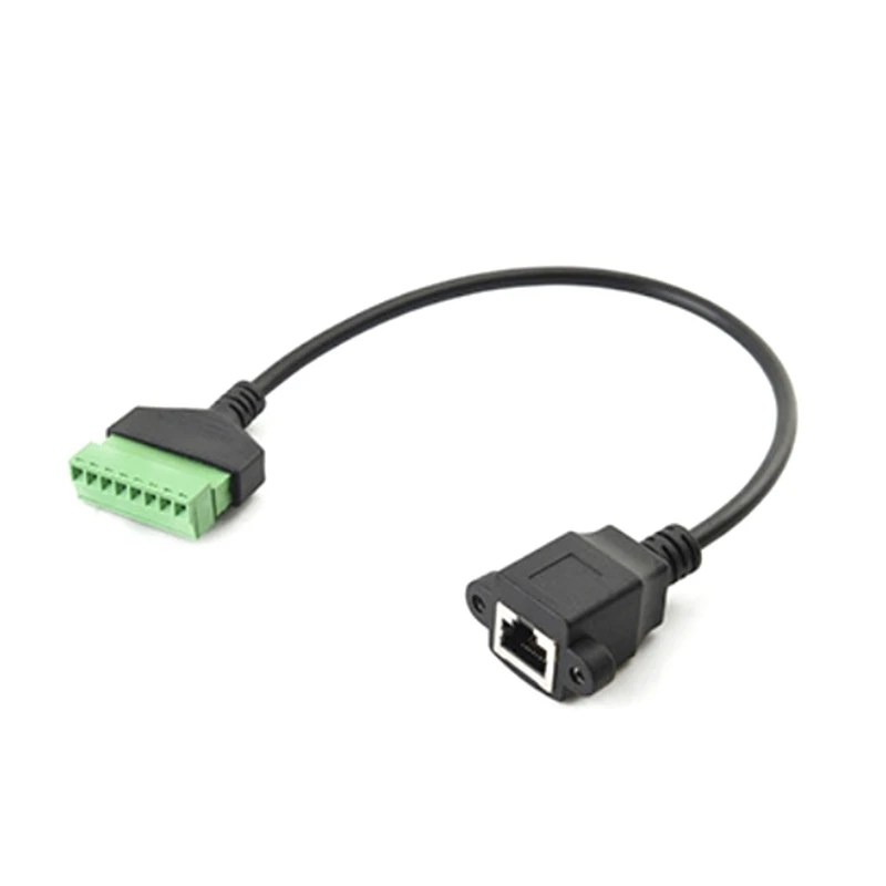 

Rj45 Female To 8-pin Screw Terminal Connection Socket with Cable Welding-free Adapter for CCTV Digital DVR Dropship