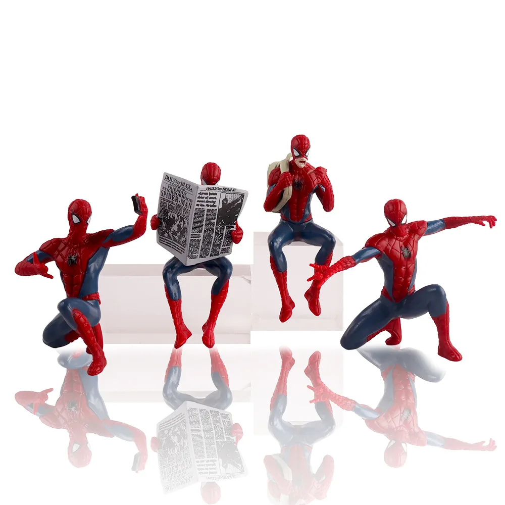 y HOT Hasbro 마블 스파이더맨 슈퍼히어로 스파이더맨 7-9cm 액션 피규어 스파이더맨 애니메이션 컬렉션 미니 장난감 모델 어린이 선물