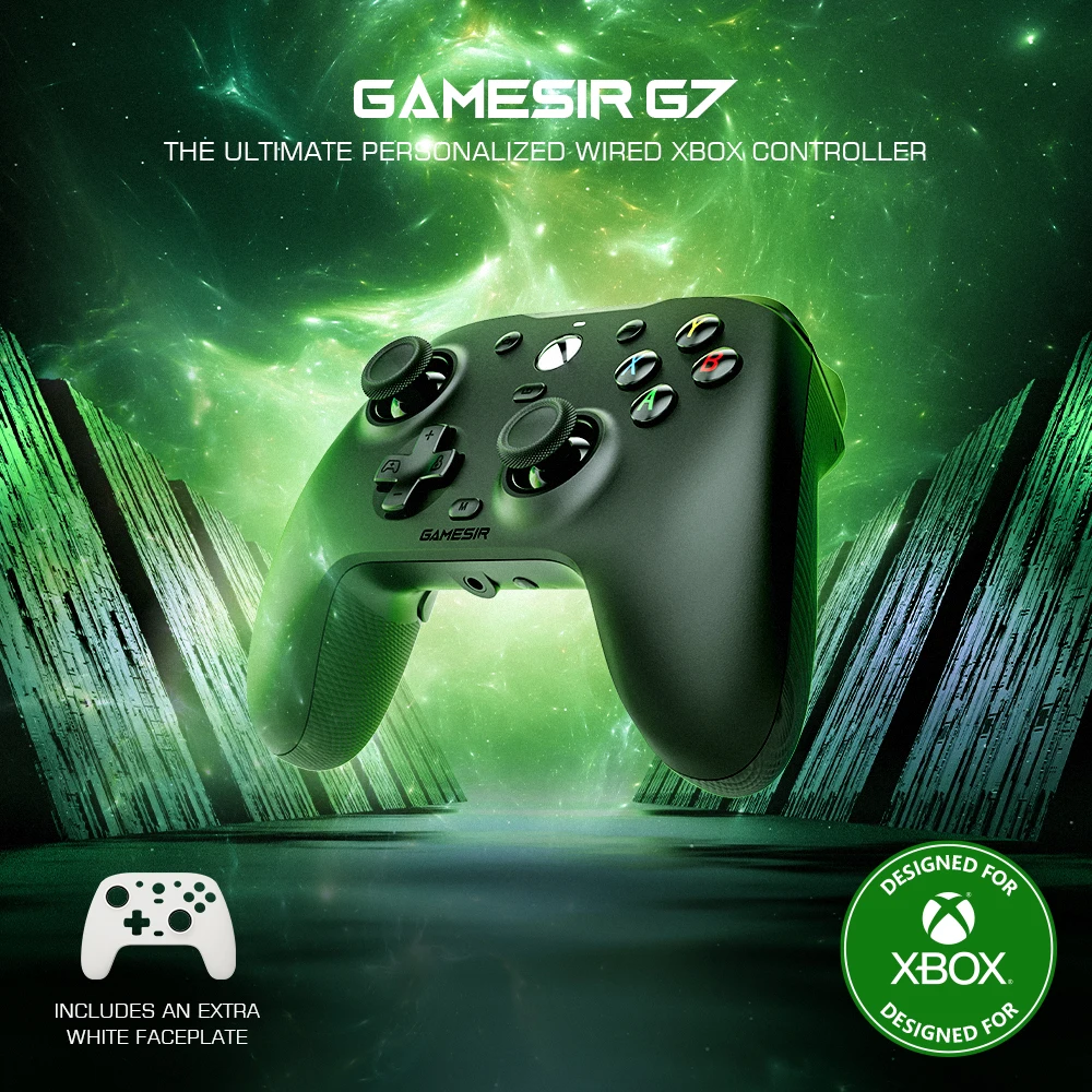  GameSir G7 Xbox Gaming Controller Wired Gamepad for Xbox Series X, Xbox Series S, Xbox One, ALPS Joystick PC, Replaceable panels