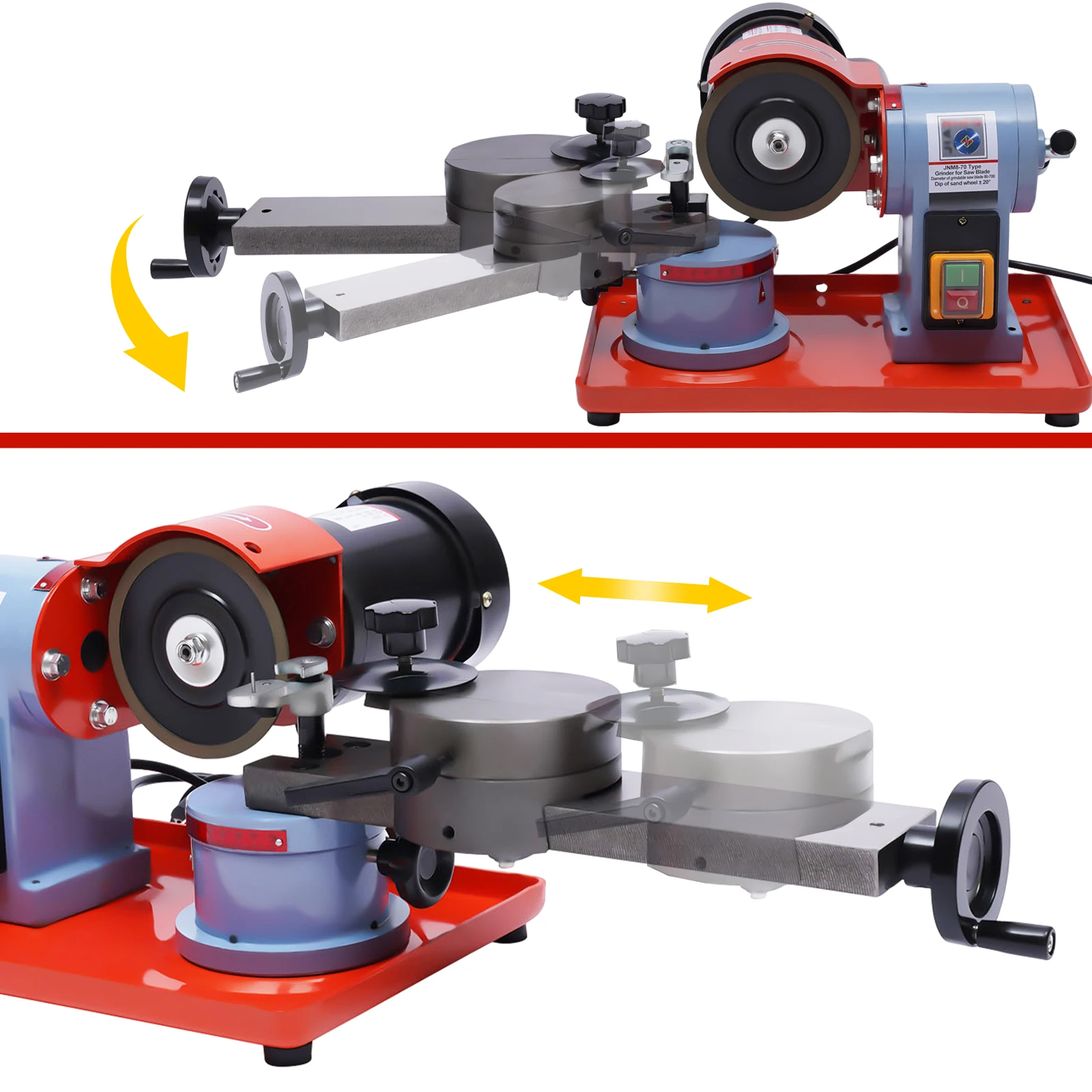250W Kreissägeblatt-Schärfgerät Elektrischer Kreissägeblatt-Schärfer für Hartmetall, HSS, Kunststoff und Holzarbeitsplatten – Detail 1