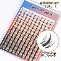 YOUNG LASH 10 paquets/lot Cils en grappes DIY 100% faits à la main Extensions de cils en matériaux de qualité supérieure sans cruauté animale 4