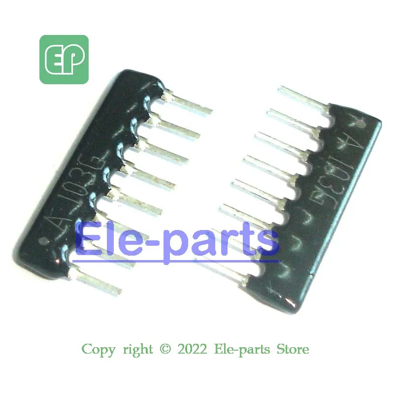 

100 PCS A08-103G SIP-8 A 103G 10K Ohm 10KR 7 Commoned Resistor Network Array 8 PINs