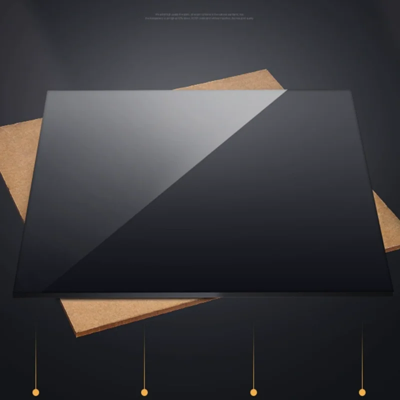 Plastic Acrylic Sheet 350mm*350mm Glossy Pure Black