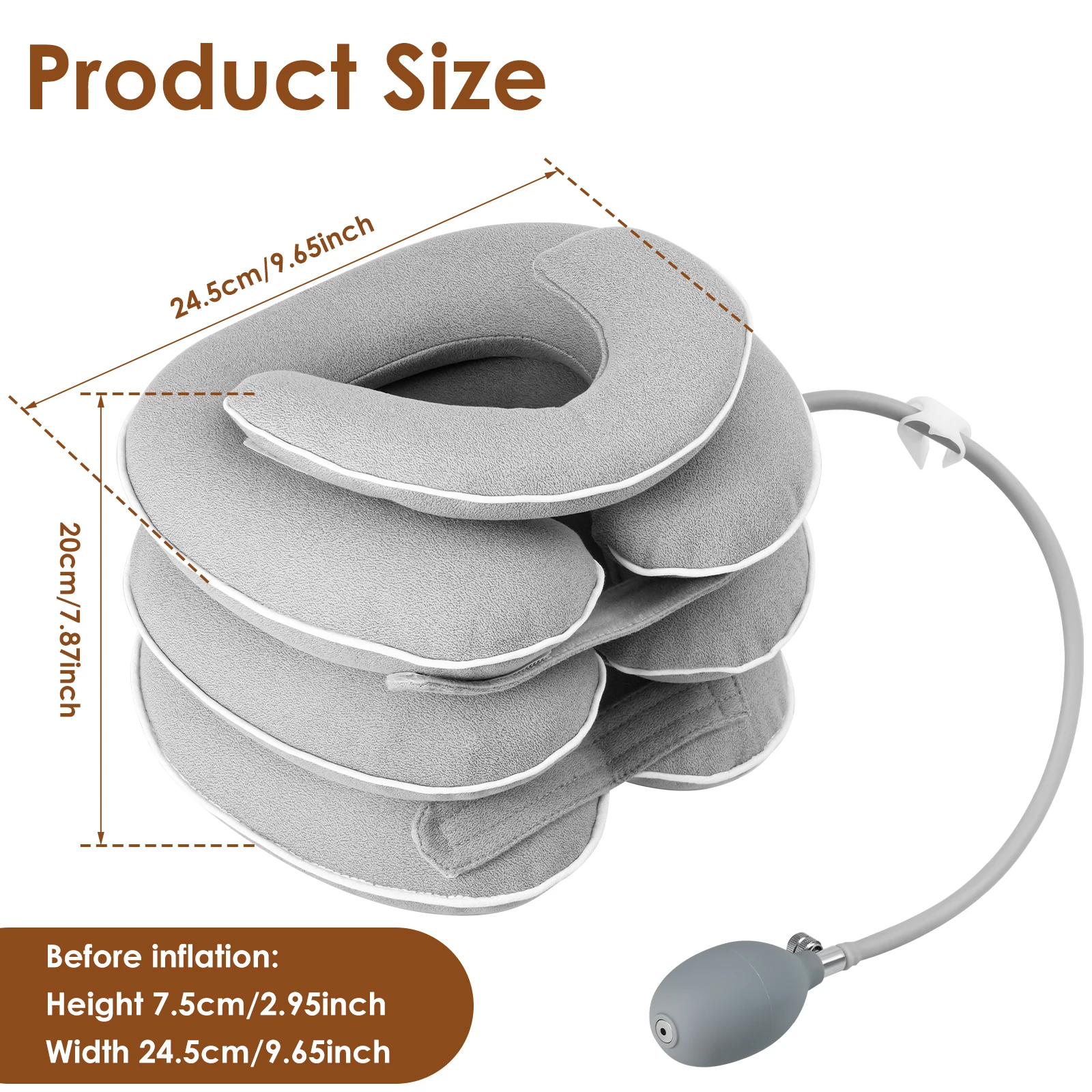 Cervical Traction Device Inflatable Cervical Brace Adjustable Inflatable Neck Braces Neck Traction Necks Relief Tools for Home