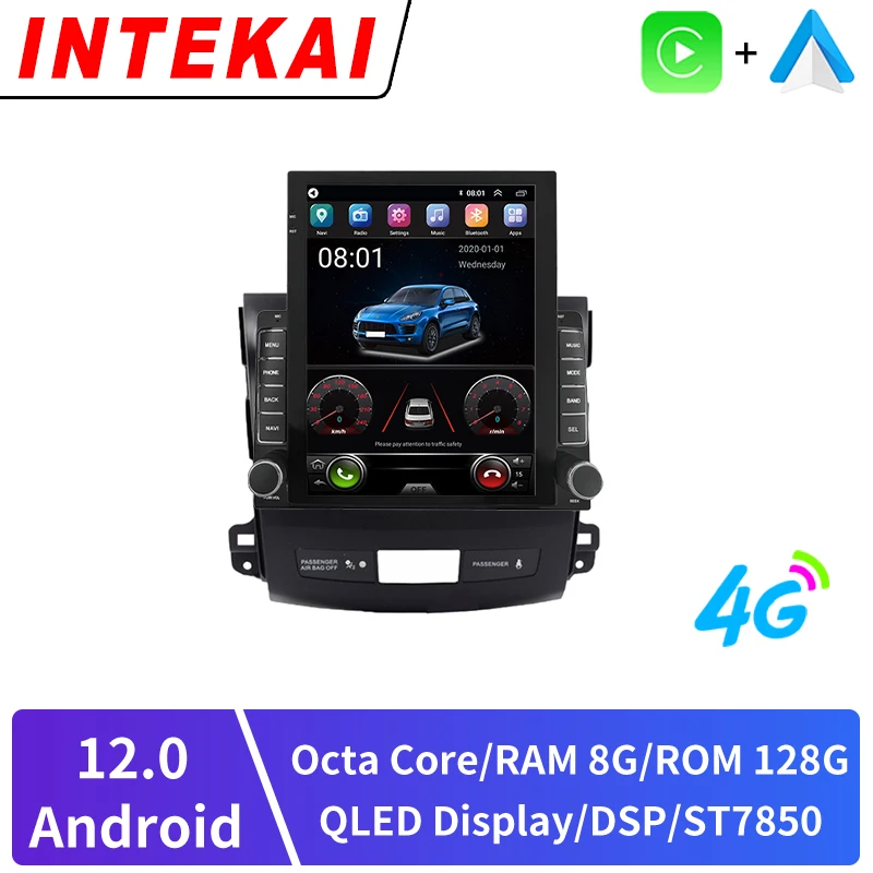 

9.7" Tesla Screen Style Android 12.0 Car Radio For Mitsubishi Outlander Xl 2 2005-2012/Citroen C-Crosser 07-13 GPS Navigation