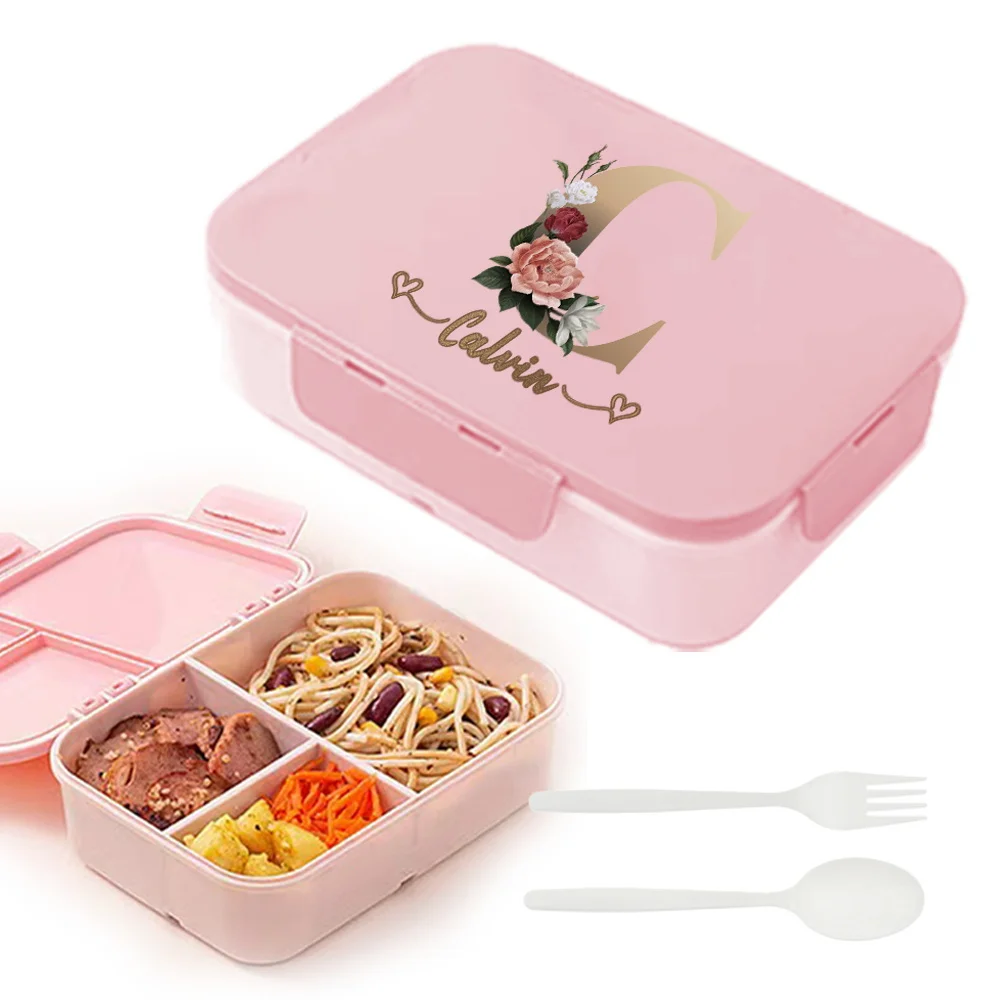 Personalized Leakproof Bento Box with Lid - DIY Portable Meal Holder & Travel Breakfast Organizer