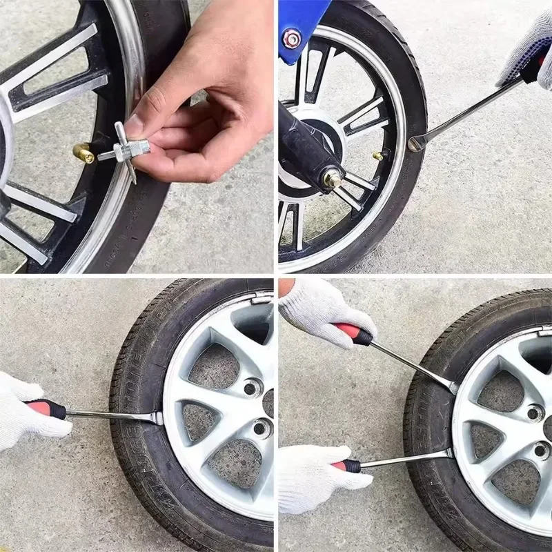 Motorcycle Tire Changing Lever Tyre Repair Removal Spoon Kits Bike Tire Repair Tools