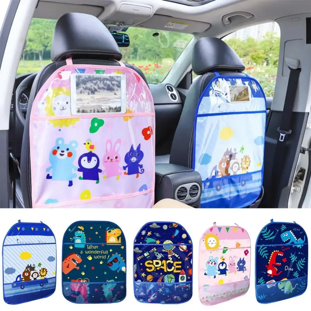 Car Seat Back Protector For Children Kids Anti Kick Mud Dirt Pad Auto Anti Kick Mat Pad Interior Storage Bag Accessorie