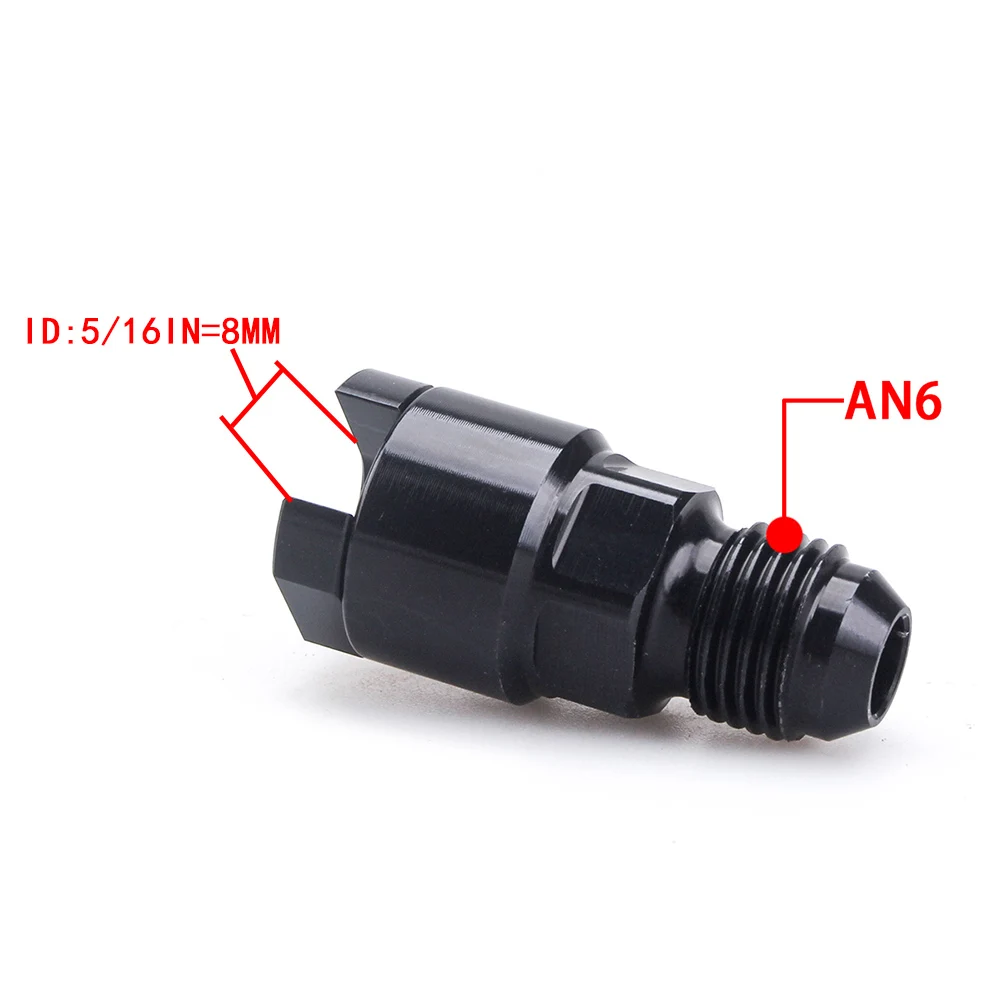 クイックコネクト 6AN AN6 オス - 3/8 インチ、5/16 インチ AN8 8AN