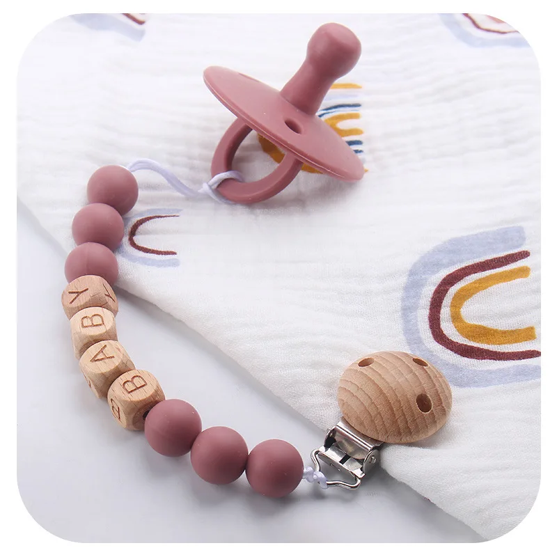 Baby Pacifier Clips Personalized Name Teethers Toys Dummy Nipples Holder Clip Chain Babies Accessories Newborn Gifts Custom