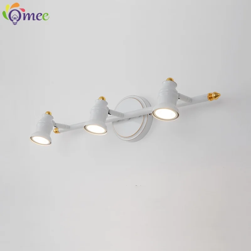 Led Mirror Lights Wall Lamps Bathroom Waterproof White Black LED Flat Lamp Modern Indoor Wall lamp Bathroom Lighting Make Up