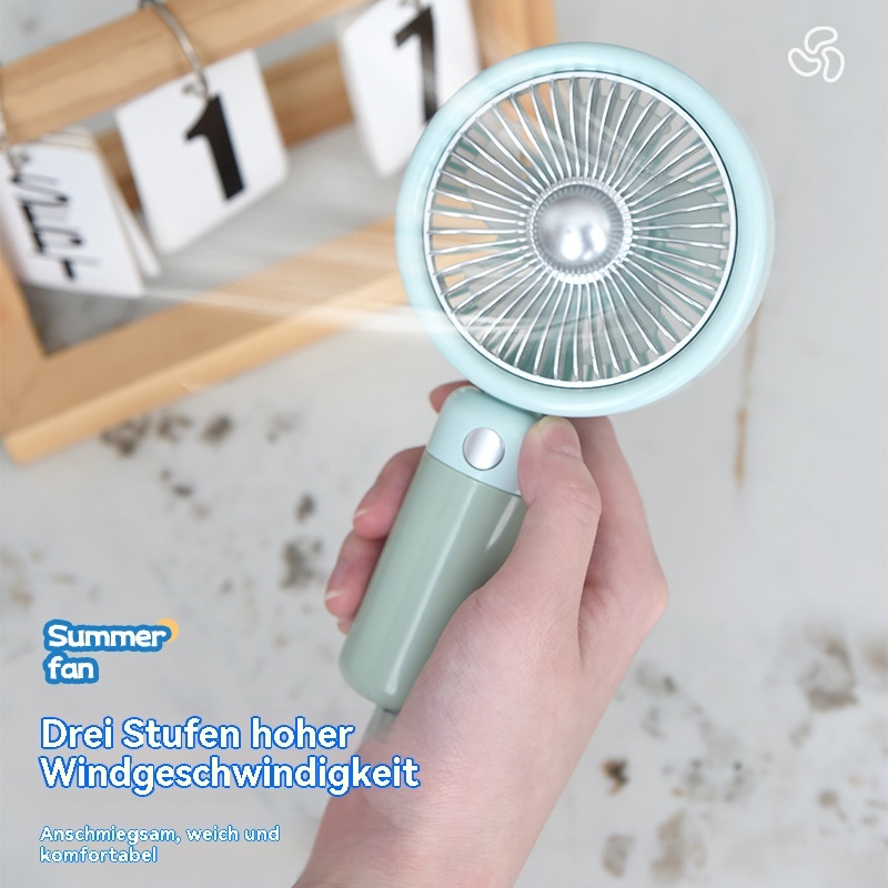 Three - Speed High - Wind Compact Handheld Fan: Ultra - Portable with Quiet Low - Decibel Operation, USB Charging, and Convenien