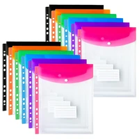 12-Piece File Holder, Binder Dividers with Snaps, Fits 2/3/4/11 Binders, 6 Colors 1