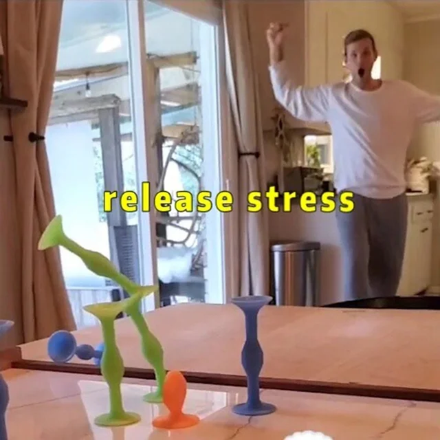 Hot Pop Silicona Darts Game Set Sticky Suction Stick Ball Outdoor Party Competitive Interactive Game Kids Adults Antistress Toy 6