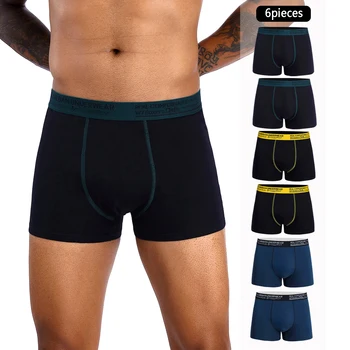 Confezione da 6 pezzi Boxer da uomo Mutandine di cotone Intimo per uomo Marca e mutande Homme Boxer di lusso Box Slip Box Slip 1