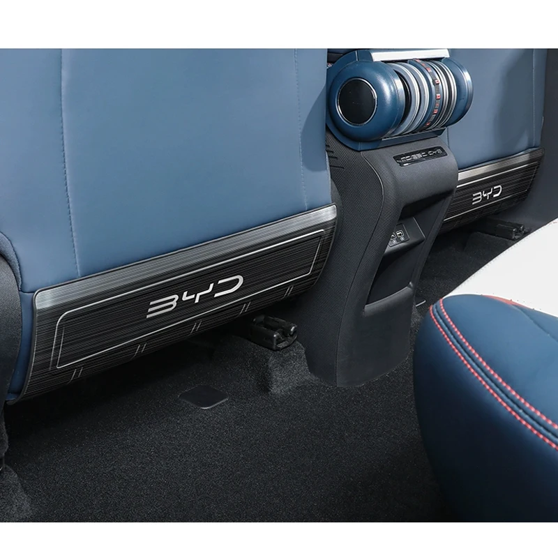 Stainless Steel Car Seat Back Anti Kick Pad Protector Waterproof Child Anti Dirty Mats For Byd Atto 3