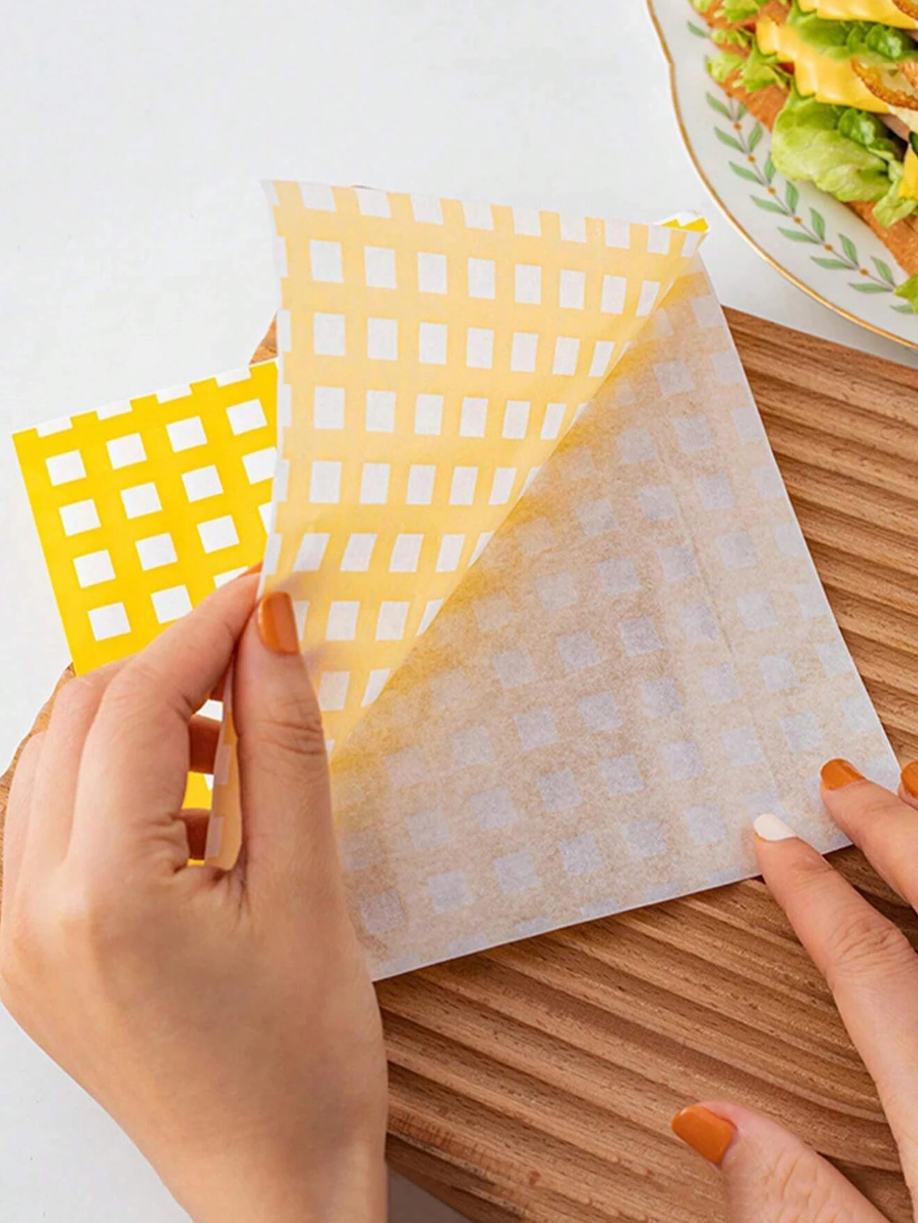 50PCS Grease-Resistant Kraft Paper Food Wrapping Sheets – Oil-Proof Sandwich, Burger, F... - SKU PFWS1045 - UGI Packaging