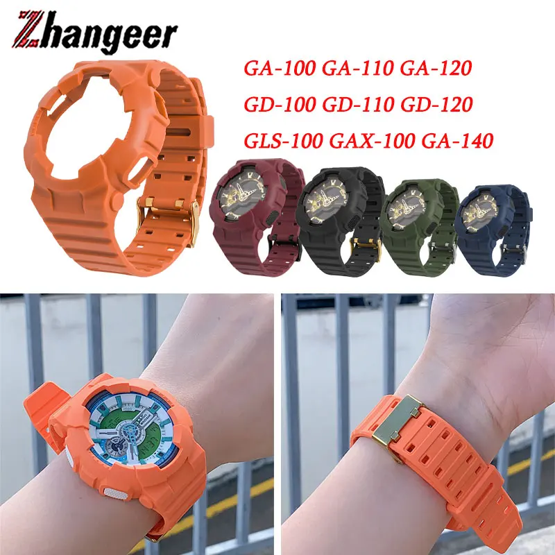 

Resin Rubber Watchand Strap For Casio GA-100 GA-110 GA-120 GD-100 GD-110 GD-120 GLS-100 GAX-100 GA-140 Replace Wrist Band Belt