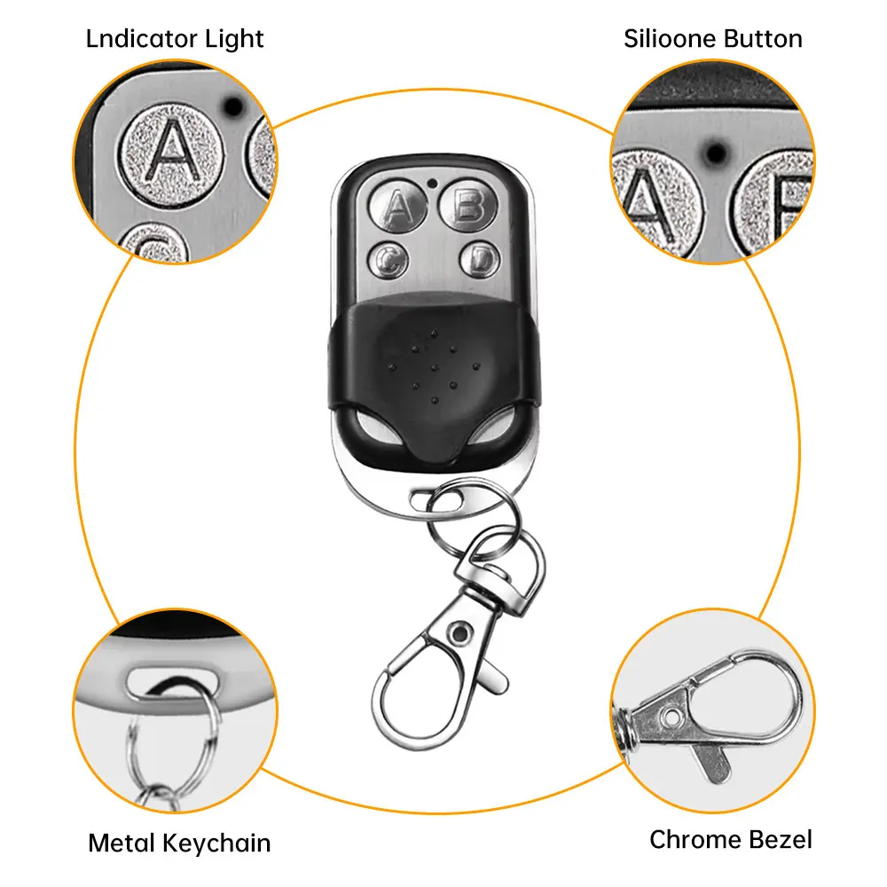 433MHZ Duplicate Remote Control 4 Channels Cloning Copy Clone Fixed Learning Code For Car Gate Garage Door Transmitter wireless remote control wireless remote controller garage remote control