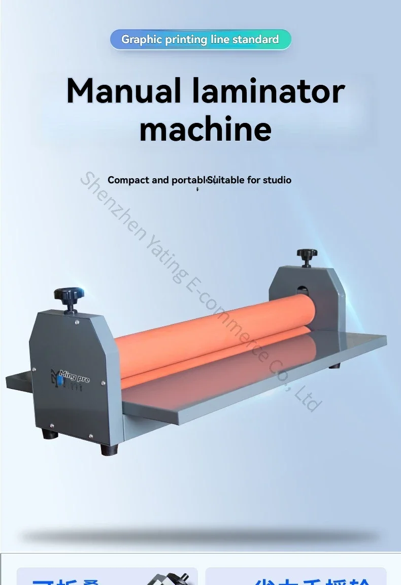 1000mm Hand Cranked Photo Lamintor Peritoneal Structure Laminating Machine Deskt
