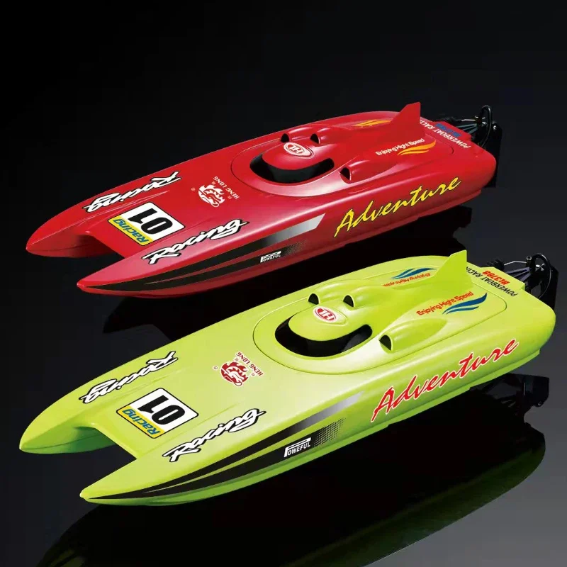 RC Catamaran Speedboat 2.4G Remote Control Boat Model Toy Gift Finished Racing Speedboat Water-cooled Dual Motor Model Ship 1