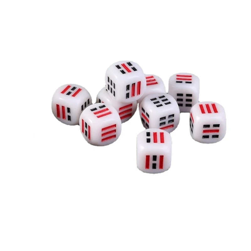 10Pcs/set Gossip Zhouyi Ching Dice Shake Hexagram 64 Hexagram Board Game Accessories
