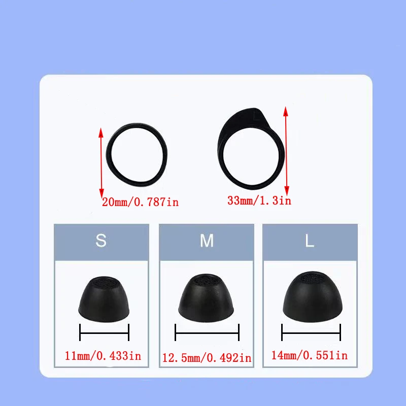Replacement Eartips Ear Hooks Soft Silicone Flexible Earbuds Earplug for Samsung Galaxy Buds FE Earphone Ear Tips Wing