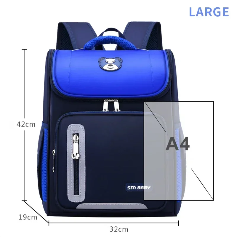 2023 Teenager School Bags Unisex Cute Bear Pattern Satchel For Primary Students 3 Size 5 Colors High Quality Backpack 4