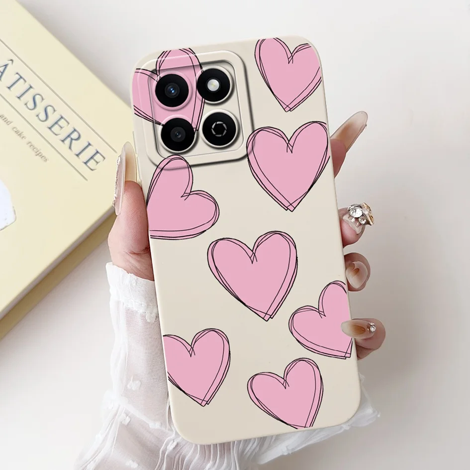 Shockproof Sweet Heart Silicone Phone Case - Pink