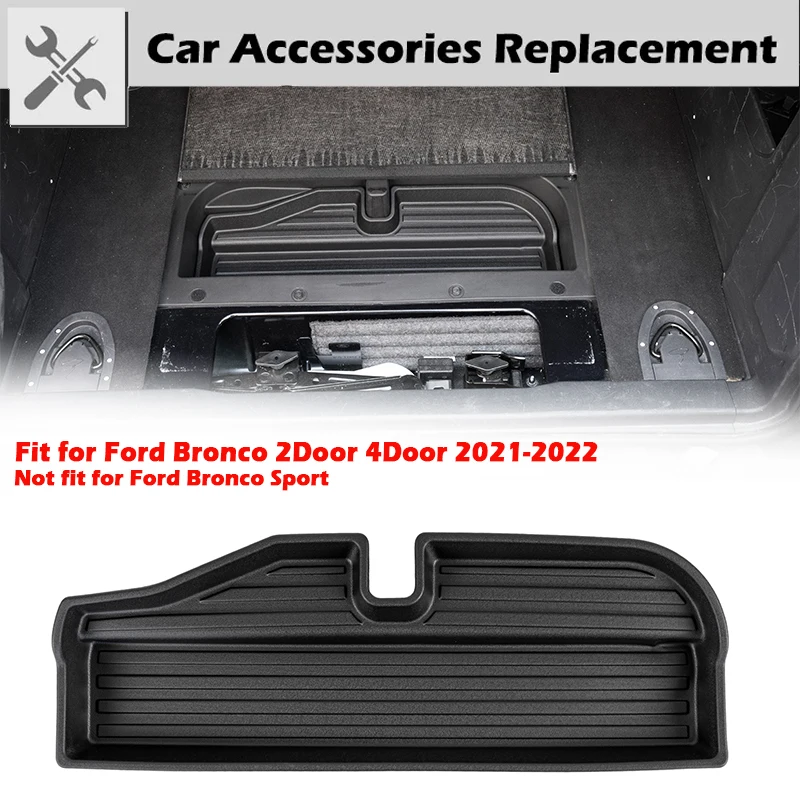 

Rhyming 1PC Car Trunk Mat Cargo Liner Protection Waterproof TPE Tools Storage Box Black Fit For Ford Bronco 2021 2022 2/4 Doors