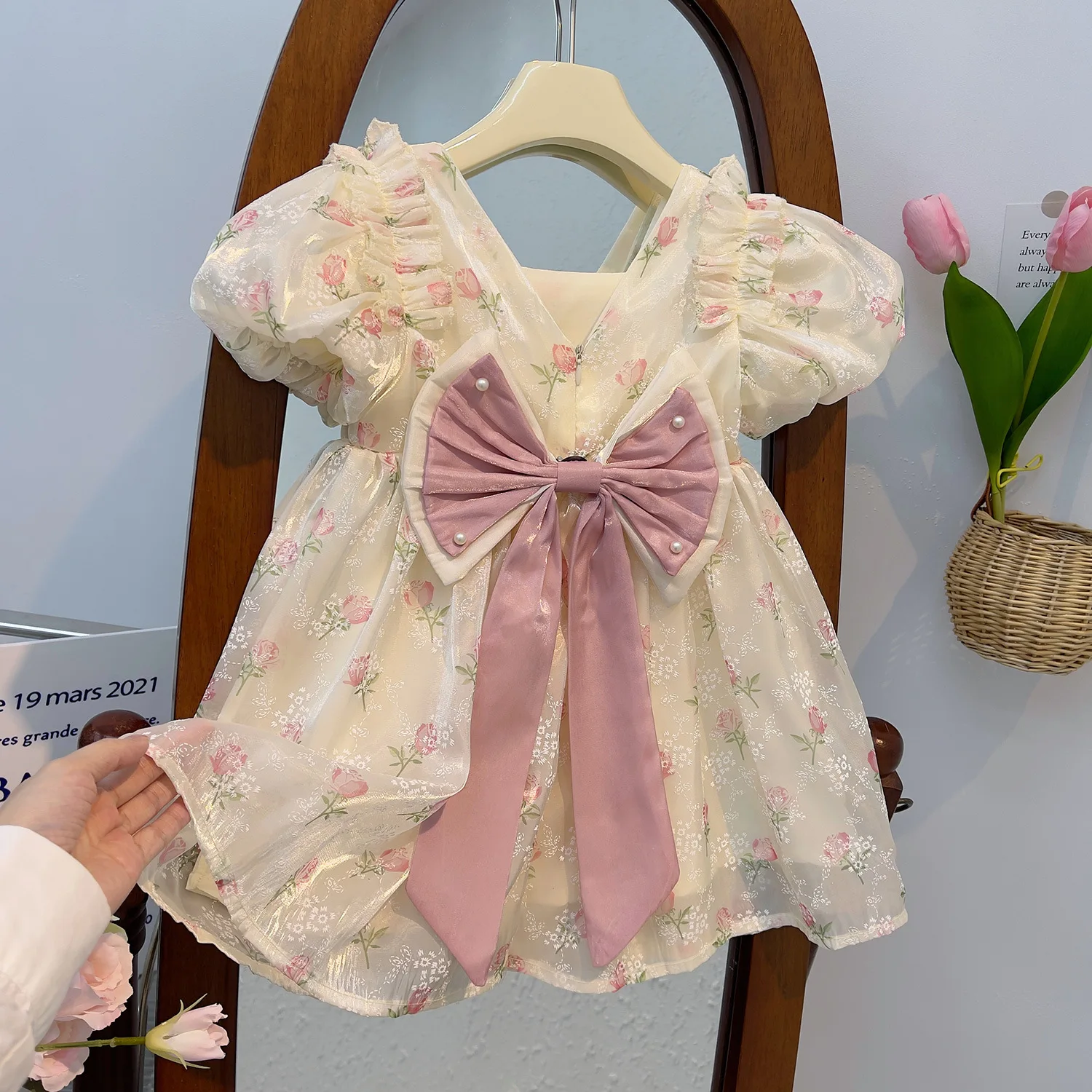 

Girls Princess Dresses Summer 2024 Children Fashion Cute Dress For Baby Birthday Party Clothes Kids Costume Dress Toddler Outfit