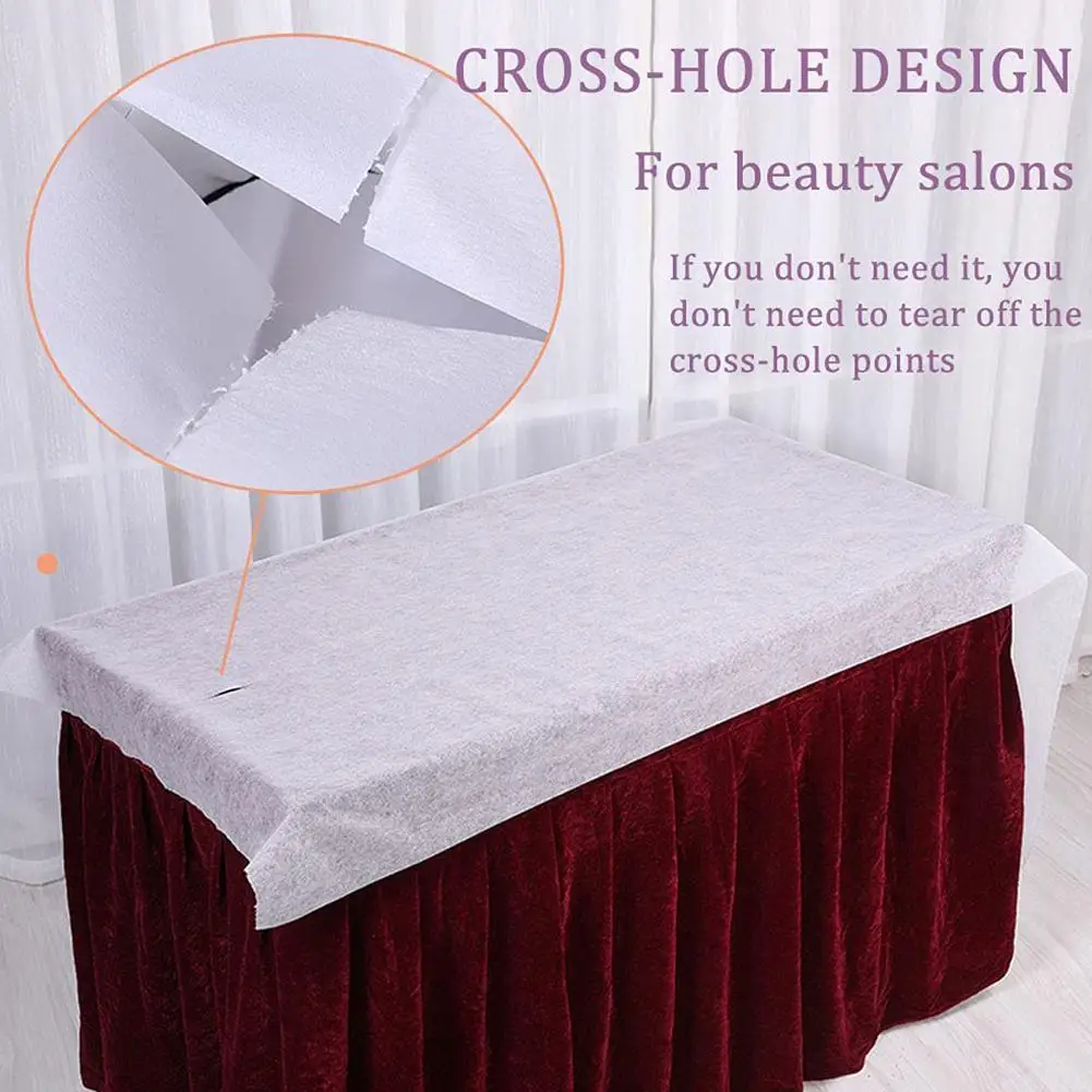 50/100pcs/roll New Disposable Bed Sheets Bedroom Massage Table Sheet Beauty Salon Spa Non-woven Pillow Towel Tattoo Bath 70X53cm 4