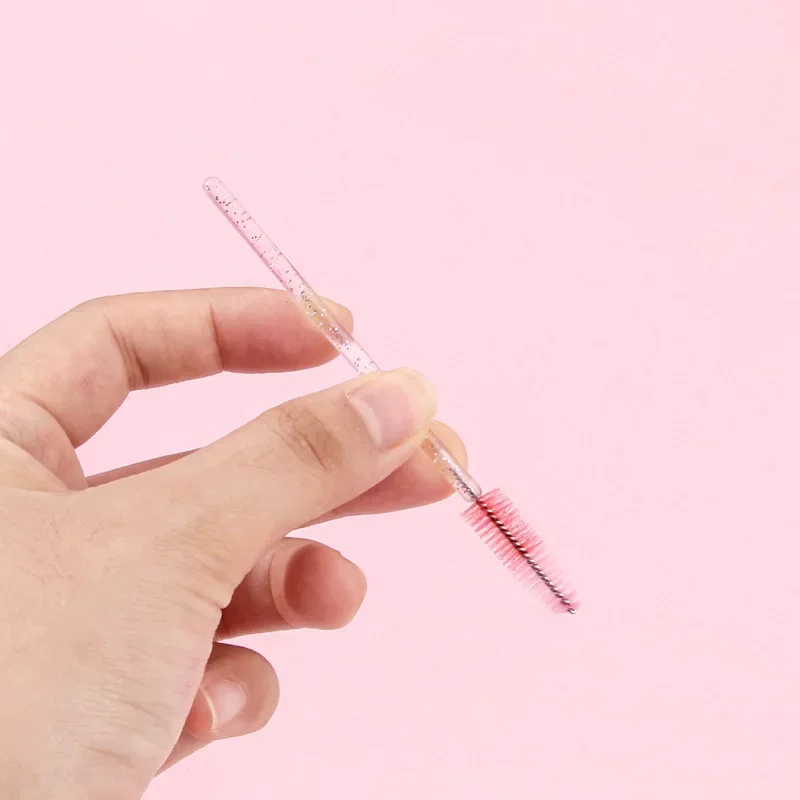 50pcs Colored Eyelash Brush Lash Mascara Wand Eyelash Curler False Lash Extension Tool Bendable Brow Brush Comb LAUKISS 3