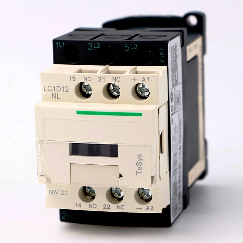 

LC1D12NL DC electric magnetic Contactor 3P 3NO LC1-D12NL 12A 60V DC coil