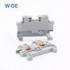 10Pcs DIN Rail Terminal Block PTV-2.5 Push-In Terminal Connector Spring Side-Entry 2.5mm² Cable Wiring Conductor PTV2.5 4