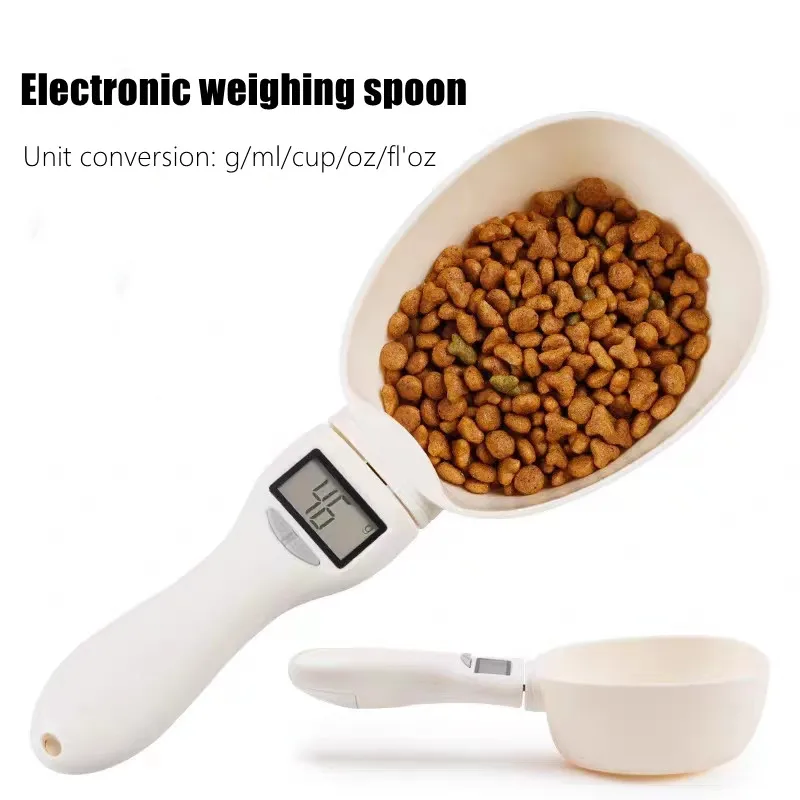 Cucchiaio Dosatore Digitale Per Cibo Animali – 800 G Di Capacità, Portatile, Per Cani E Gatti – AIGOUT