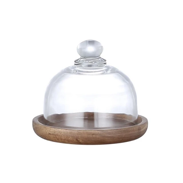 Transparent Food Cover with Crystal Diamond Cloche Dome, Food Anti