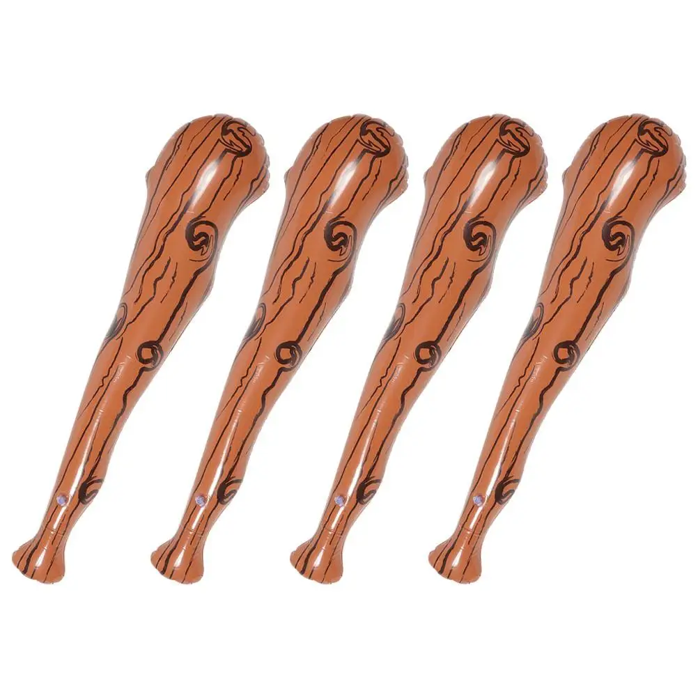 4 Pcs Inflatable Baseball Bat Toy Fake Wood Bat Party Cheering Sticks Sports Themed Sports Celebrations Cricket
