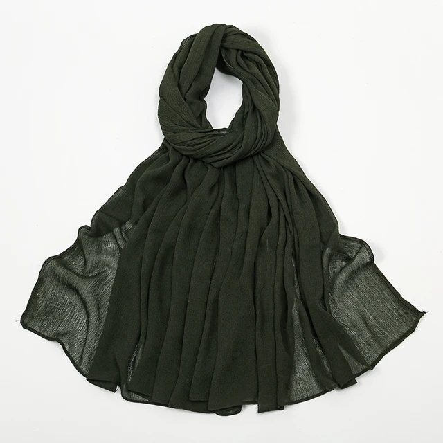 Nouveau Hijab en rayonne froissé pour femmes, écharpe musulmane, châles longs, Turban islamique solide, bandeau Heascarf, bandeau Ramandan