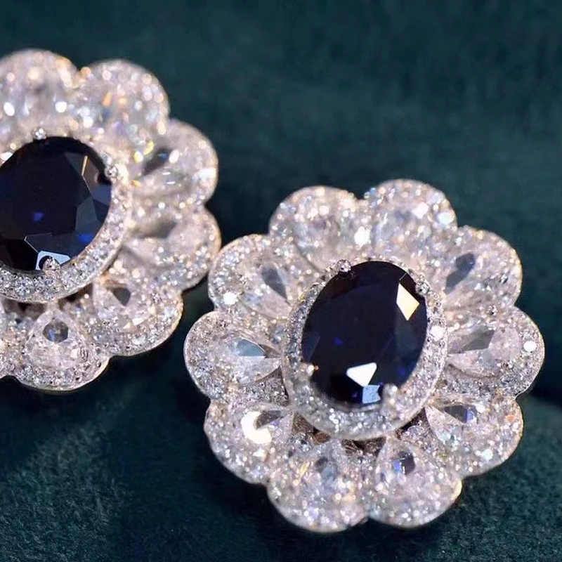 

Женские серьги из серебра 925 пробы, с цирконами