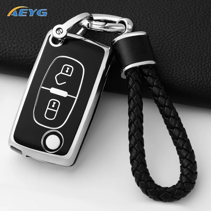 Key Case Cover TPU For Peugeot Partner Citroen Berlingo C3 Picasso