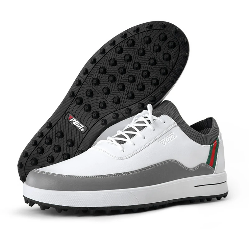 PGM Golf Shoes Men Waterproof Breathable Golf Shoes Slip Resistant Sports Sneakers Outdoor Brogue Style Trainers XZ184