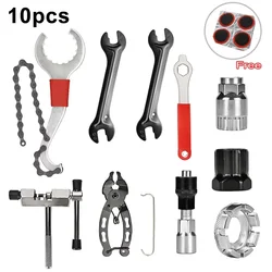Professional Bike Repair Tool Kit with Cassette Remover and Chain Breaker (10pcs)