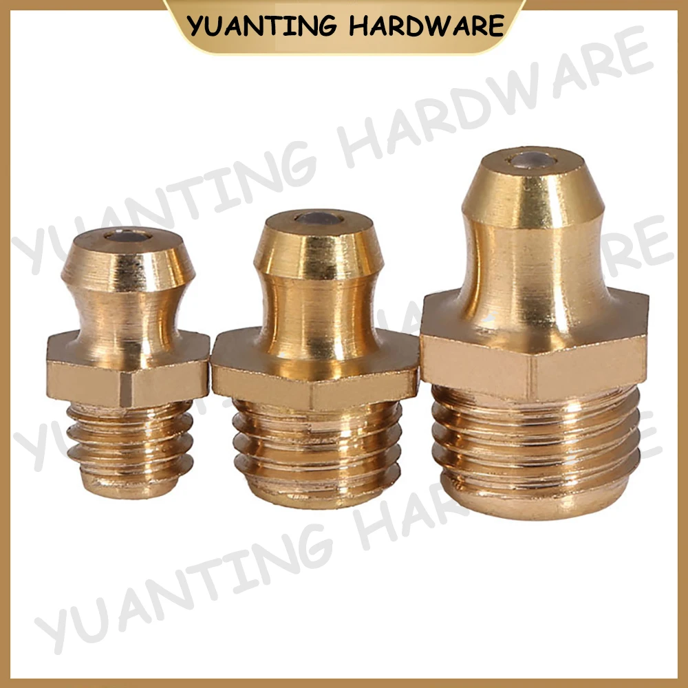 1 Stuk-5 Stuks 45 ° 90 ° Straight Npt Bsp Unf Messing Smerende Tepels Kegel Type Hydraulische koper Vet Nipple Fittings