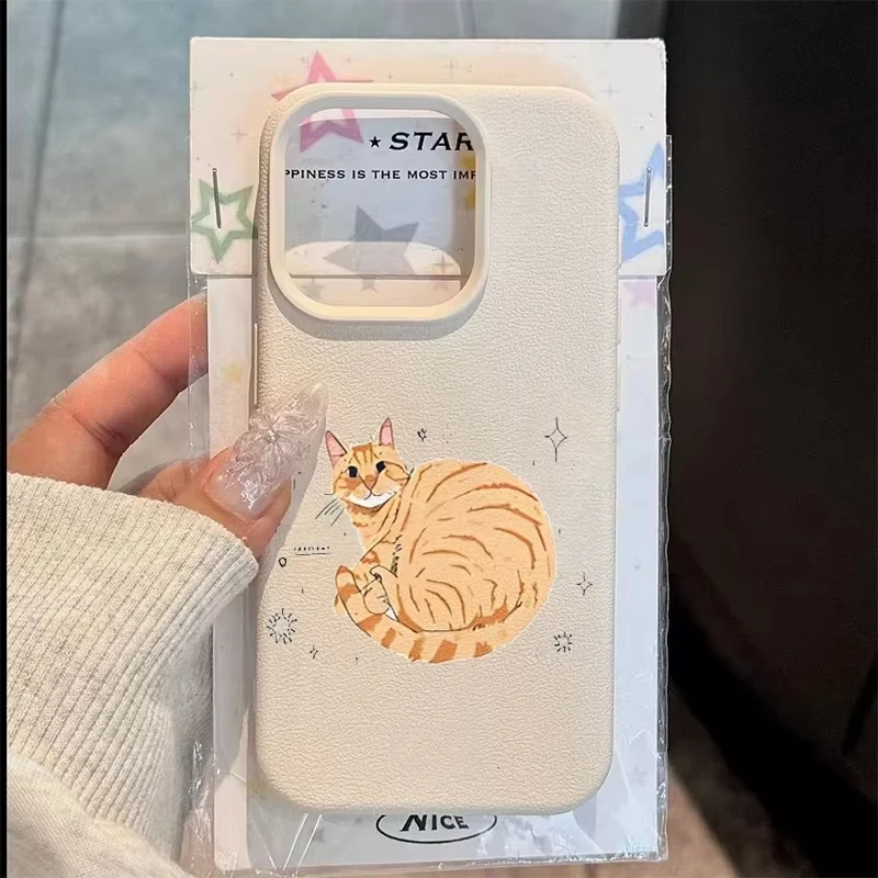 Charming Fat Orange Cat Pattern Soft Silicone Phone Case Cover