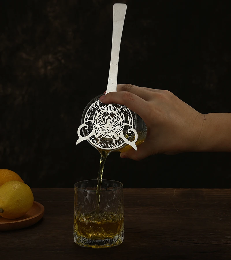 Creative Design Cocktail Strainer cocktail shaker strainer Bar Strainer Stainless Steel Tiger/Pineapple Shape Design