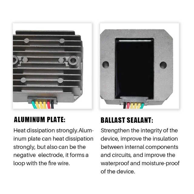 Regolatore Tensione DC 12V Per Honda SH125 SH150 S-WING - Antip-Tools Nero Alluminio - Foto 7