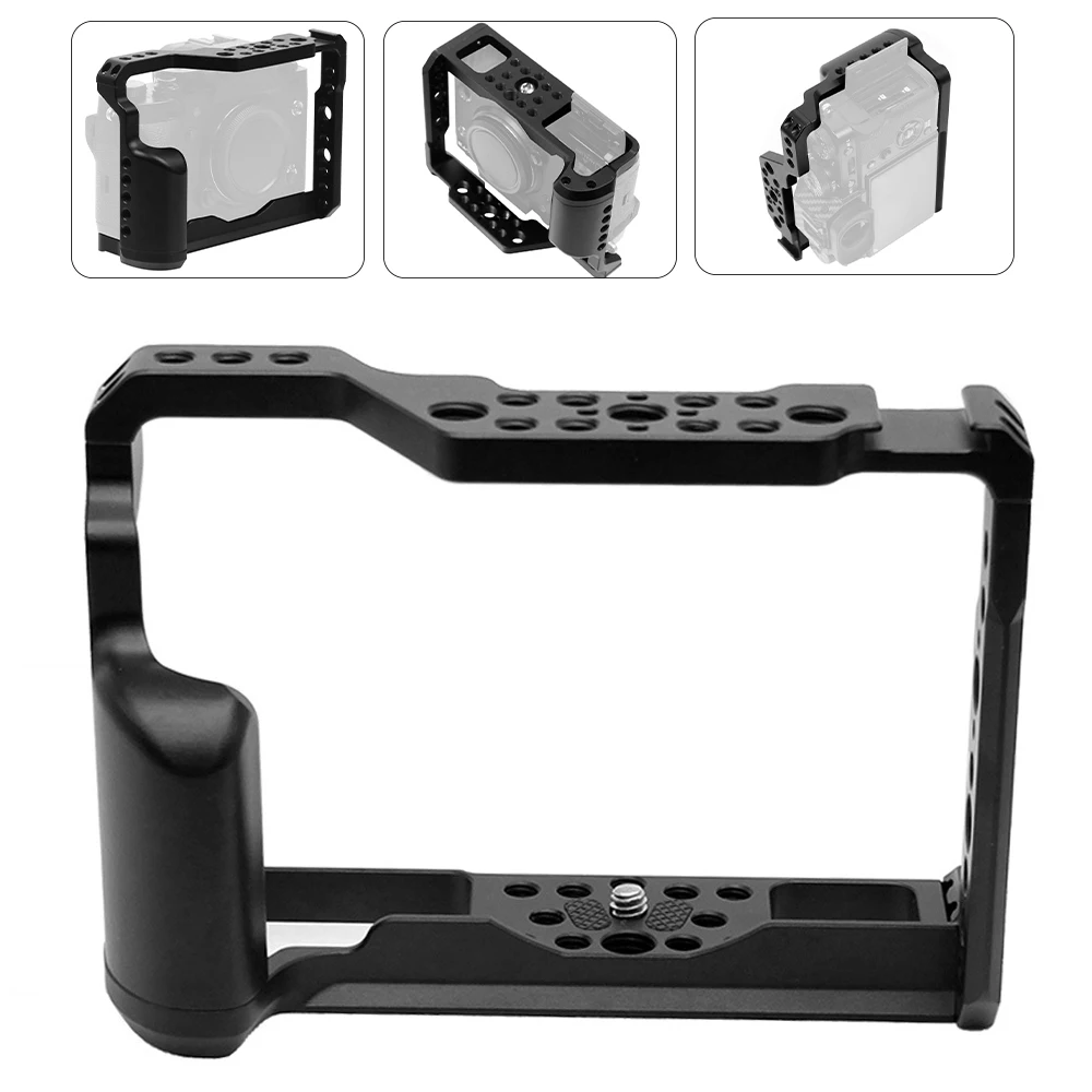 Travor Aluminum Alloy  Camera Cage Photography Camera Cage  Protective with Cold Shoe Fill Light Interface for X-T3 X-T2 Camera