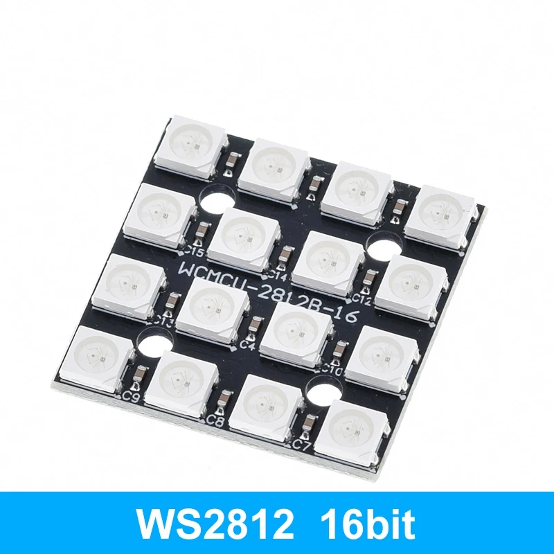 ตัวเลือกสินค้า 4 8 12 16 ช่อง WS2812 WS2812B WS 2811 5050 RGB LED โคมไฟโมดูล 5V 1Bit 4Bit 8Bit 12Bit 16Bit 24Bit Rainbow LED สําหรับ DIY