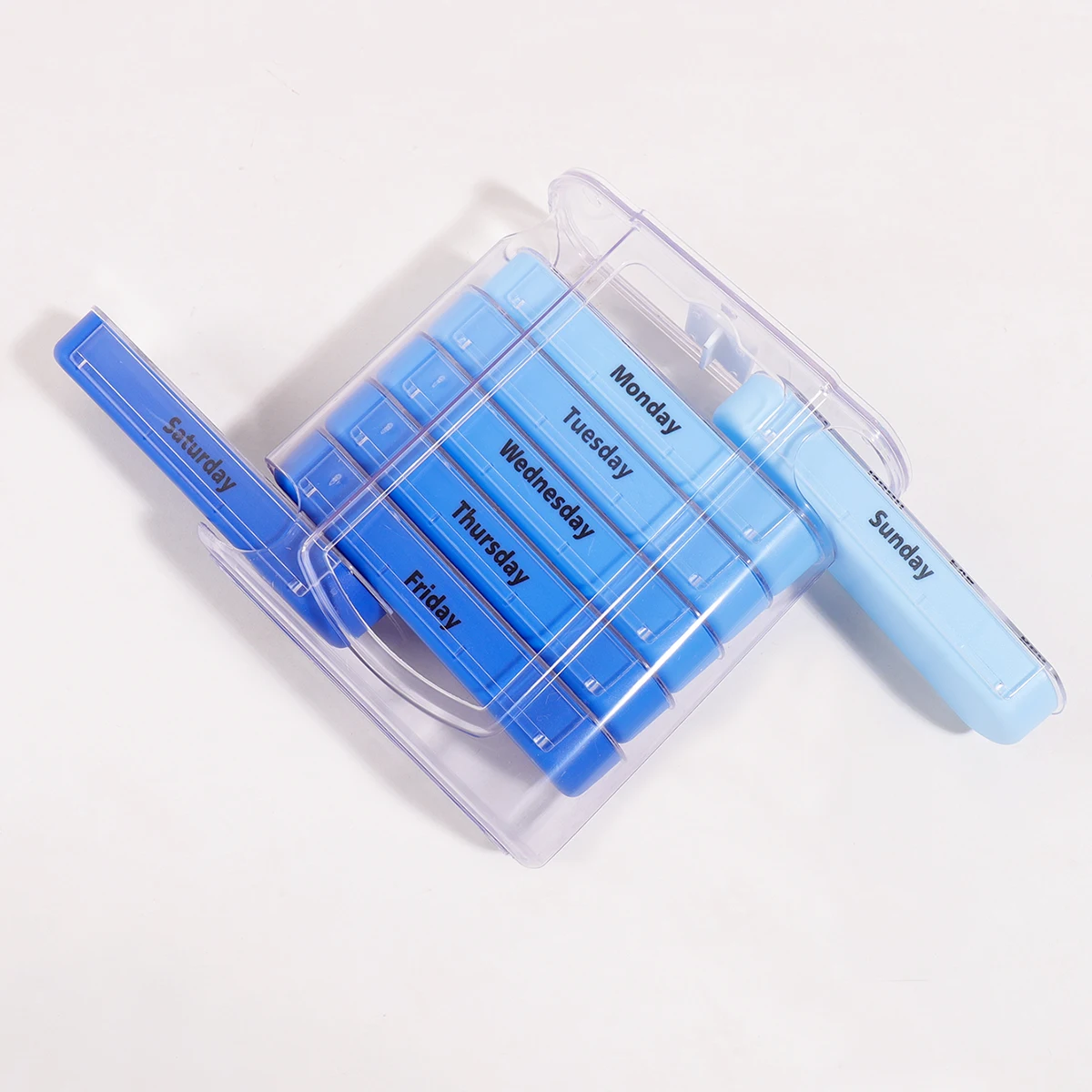 Portable 7-Day Pill Organizer with 28 Compartments for Daily Medication Management